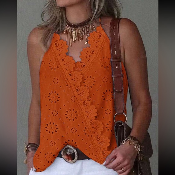 Boho white lace halter top - Picture 12 of 16